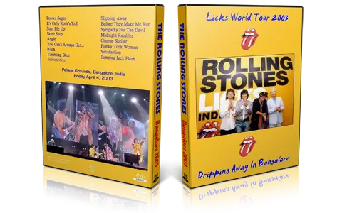 Artwork Cover of Rolling Stones 2003-04-04 DVD Bangalore Proshot