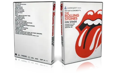 Artwork Cover of Rolling Stones 2005-08-23 DVD Boston Audience