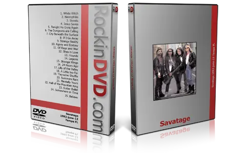 Artwork Cover of Savatage 1992-06-12 DVD Tampa Audience
