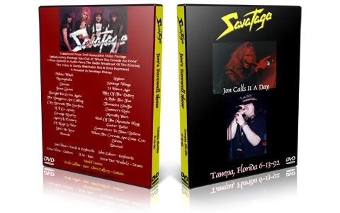 Artwork Cover of Savatage 1992-06-13 DVD Tampa Audience