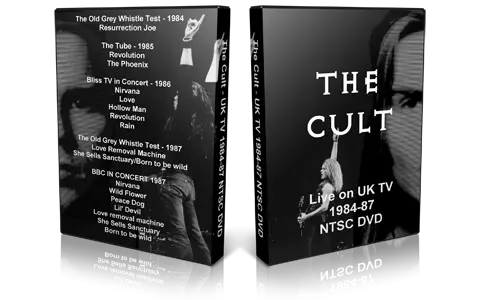Artwork Cover of The Cult Compilation DVD UK TV 1984-87 Proshot