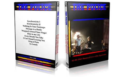 Artwork Cover of The Police 1983-02-08 DVD Montreal Proshot