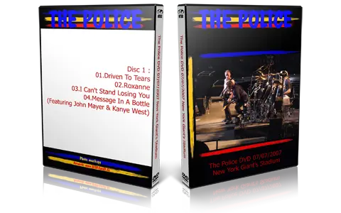 Artwork Cover of The Police 2007-07-07 DVD New York City Proshot