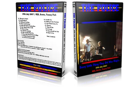 Artwork Cover of The Police 2007-07-29 DVD Boston Audience