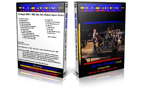 Artwork Cover of The Police 2007-08-01 DVD New York City Audience