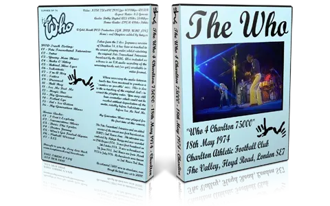 Artwork Cover of The Who 1974-05-18 DVD London Proshot