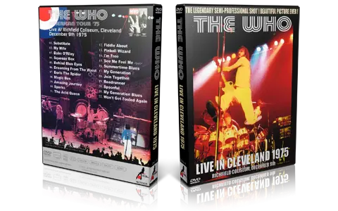 Artwork Cover of The Who 1975-12-09 DVD Cleveland Audience