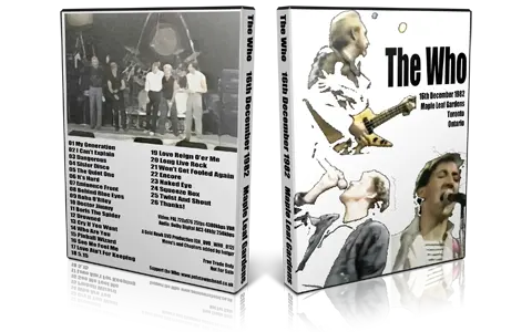 Artwork Cover of The Who 1982-12-16 DVD Toronto Proshot