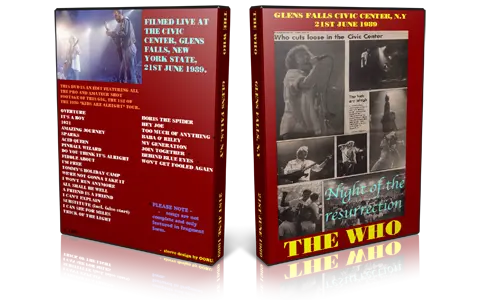 Artwork Cover of The Who 1989-06-21 DVD New York City Audience
