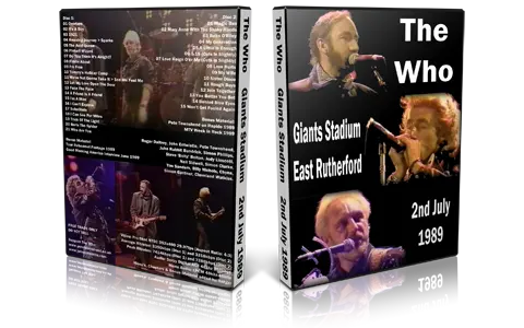 Artwork Cover of The Who 1989-07-02 DVD New Jersey Proshot
