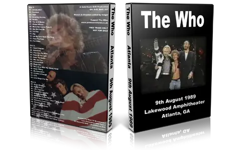 Artwork Cover of The Who 1989-08-09 DVD Atlanta Proshot