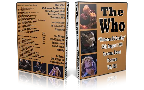 Artwork Cover of The Who 1989-08-16 DVD Tacoma Proshot