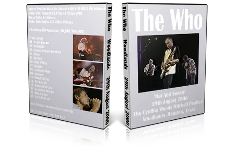 Artwork Cover of The Who 2000-08-29 DVD Houston Proshot