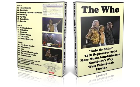 Artwork Cover of The Who 2000-09-24 DVD West Palm Beach Proshot