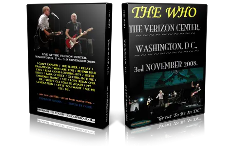 Artwork Cover of The Who 2008-11-03 DVD Washington Audience