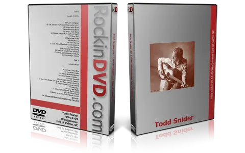 Artwork Cover of Todd Snider 2009-09-17 DVD Isle of Palms Audience