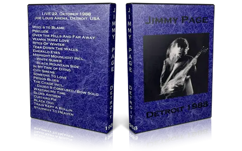 Artwork Cover of Jimmy Page 1988-10-22 DVD Detroit Audience