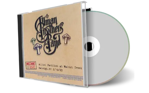 Front cover artwork of Allman Brothers 2003-08-10 CD Raleigh Soundboard
