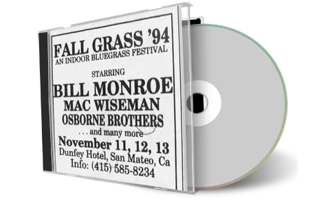Front cover artwork of Osborne Brothers 1994-11-12 CD San Mateo Soundboard