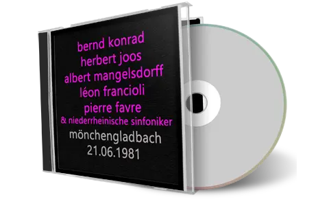 Front cover artwork of Bernd Konrad 1981-06-21 CD Monchengladbach Soundboard