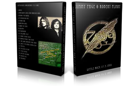 Artwork Cover of Jimmy Page and Robert Plant 1995-03-17 DVD Little Rock Audience