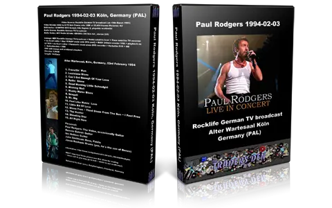 Artwork Cover of Paul Rodgers 1994-02-03 DVD Cologne Audience