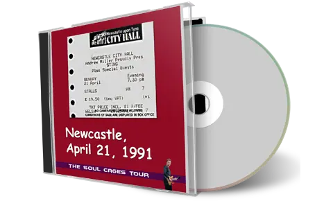 Front cover artwork of Sting 1991-04-21 CD Newcastle Audience