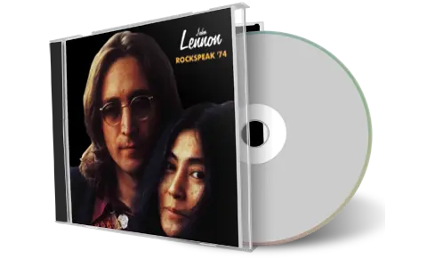 Front cover artwork of John Lennon Compilation CD Rockspeak 74 Soundboard
