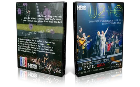 Artwork Cover of U2 2015-12-07 DVD Paris Proshot