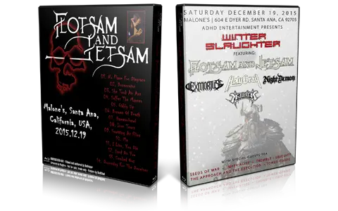 Artwork Cover of Flotsam and Jetsam 2015-12-19 DVD Santa Ana Audience