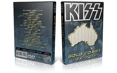 Artwork Cover of Kiss Gold Coast 2001-04-13 DVD Carrara Audience