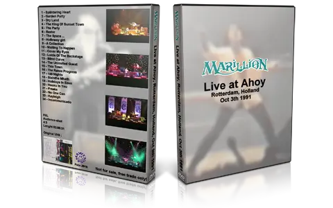 Artwork Cover of Marillion 1991-10-03 DVD Rotterdam Audience