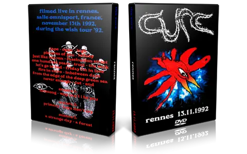 Artwork Cover of The Cure 1992-11-13 DVD Rennes Audience