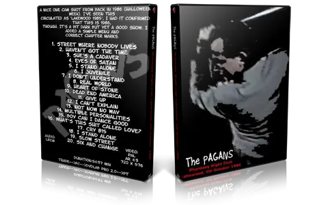 Artwork Cover of The Pagans 1986-10-31 DVD Lakewood Audience