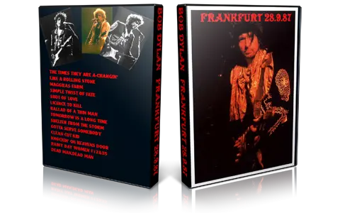 Artwork Cover of Bob Dylan 1987-09-28 DVD Frankfurt Audience