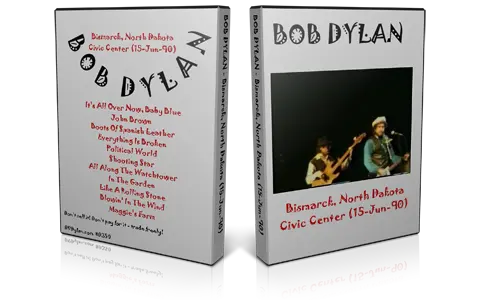 Artwork Cover of Bob Dylan 1990-06-15 DVD Bismarck Audience
