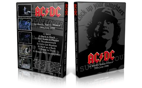 Artwork Cover of ACDC 1996-06-29 DVD Nancy Audience