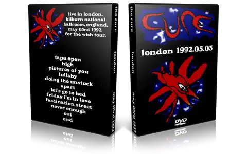 Artwork Cover of The Cure 1992-03-05 DVD London Proshot