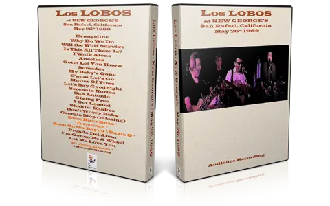 Artwork Cover of Los Lobos 1989-05-26 DVD San Rafael Audience