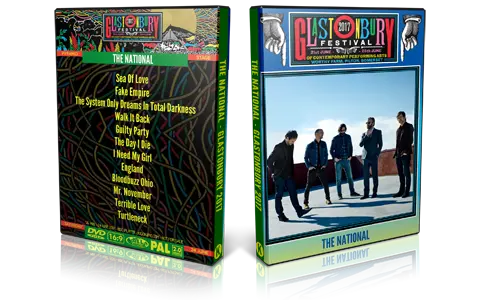 Artwork Cover of The National 2017-06-24 DVD Glastonbury Festival Proshot