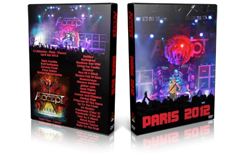 Artwork Cover of Accept 2012-04-06 DVD Paris Audience
