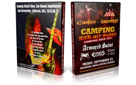 Artwork Cover of Armored Saint 2016-09-23 DVD San Bernardino Audience