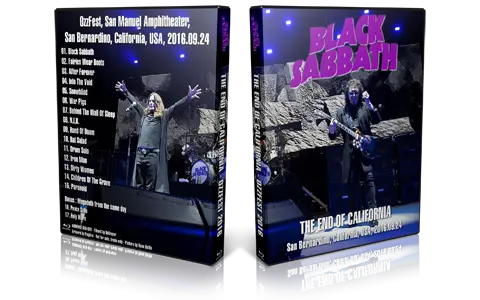 Artwork Cover of Black Sabbath 2016-09-24 DVD San Bernardino Audience