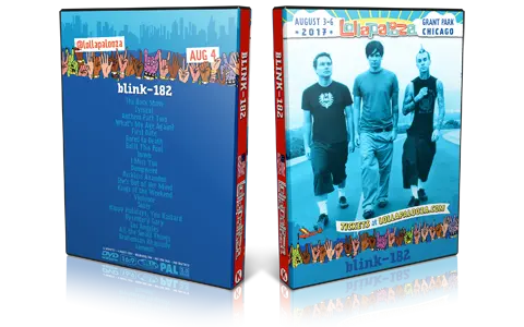 Artwork Cover of Blink 182 2017-08-04 DVD Lollapalooza Proshot
