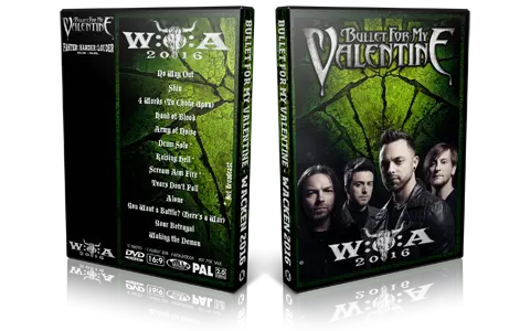 Artwork Cover of Bullet For My Valentine 2016-08-05 DVD Wacken Proshot