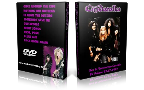 Artwork Cover of Cinderella 1987-07-02 DVD Vancouver Proshot