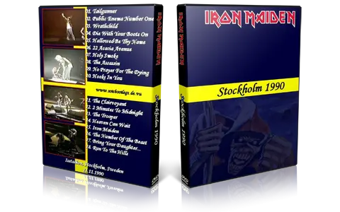Artwork Cover of Iron Maiden 1990-11-10 DVD Stockholm Audience