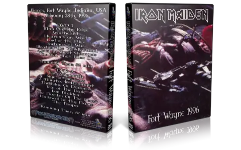 Artwork Cover of Iron Maiden 1996-02-28 DVD Fort Wayne Audience