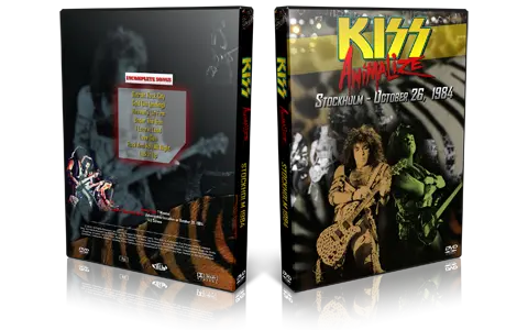 Artwork Cover of KISS 1984-10-26 DVD Stockholm Audience