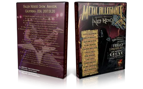 Artwork Cover of Metal Allegiance 2017-01-20 DVD Anaheim Audience